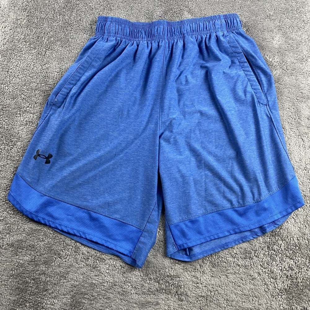 Under Armour Athletic Shorts Mens Medium Blue Loose Fit Basketball